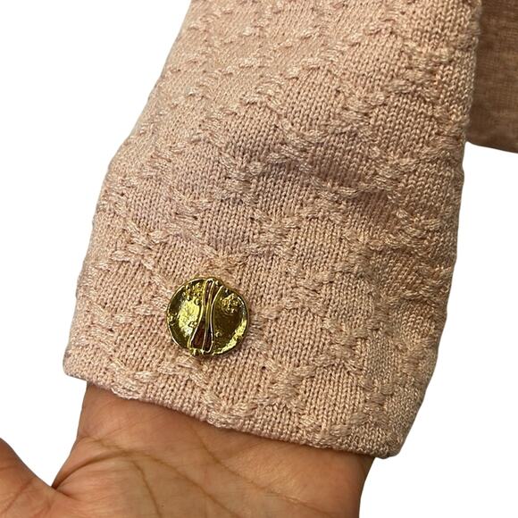 Castlebrook Vintage Button Down Pink Pastel Cotaggecore Cardigan Women’s Sz 14 P - Picture 3 of 7